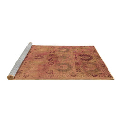 Sideview of Machine Washable Oriental Brown Industrial Rug, wshurb2654brn