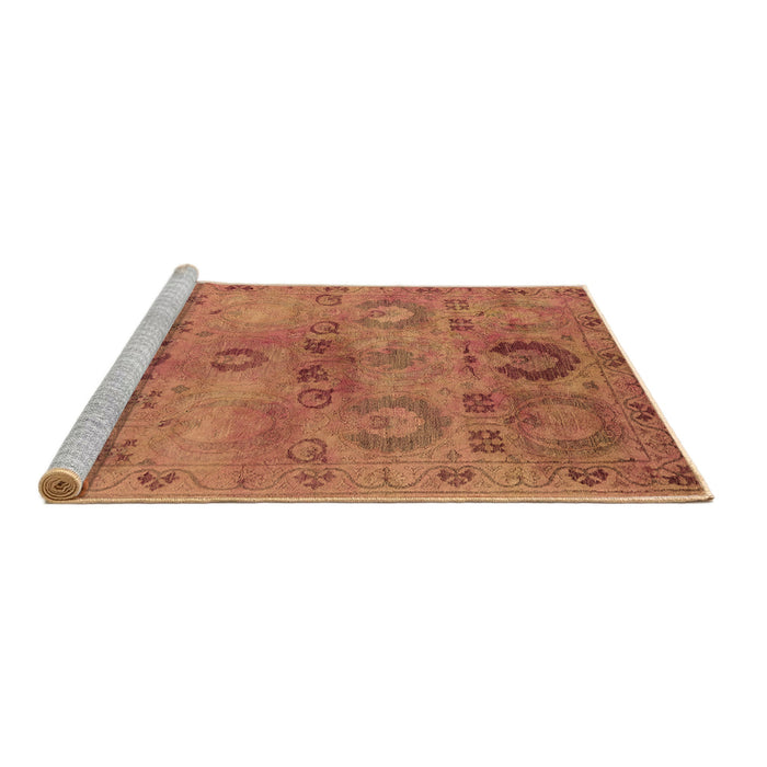 Sideview of Machine Washable Oriental Brown Industrial Rug, wshurb2654brn