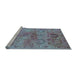 Sideview of Machine Washable Oriental Light Blue Industrial Rug, wshurb2654lblu