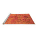 Sideview of Machine Washable Oriental Orange Industrial Area Rugs, wshurb2654org