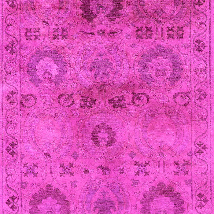 Machine Washable Oriental Pink Industrial Rug, wshurb2654pnk