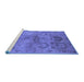 Sideview of Machine Washable Oriental Blue Industrial Rug, wshurb2654blu