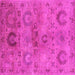 Square Oriental Pink Industrial Rug, urb2654pnk