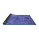 Sideview of Oriental Blue Industrial Rug, urb2654blu