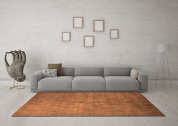 Machine Washable Oriental Orange Industrial Area Rugs in a Living Room, wshurb2655org