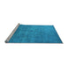 Sideview of Machine Washable Oriental Light Blue Industrial Rug, wshurb2655lblu