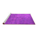 Sideview of Machine Washable Oriental Pink Industrial Rug, wshurb2655pnk