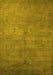 Machine Washable Oriental Yellow Industrial Rug, wshurb2655yw