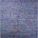 Square Mid-Century Modern Light Purple Blue Oriental Rug, urb2655