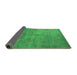 Sideview of Oriental Green Industrial Rug, urb2655grn