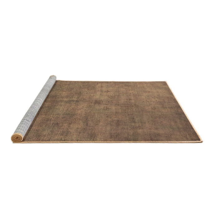 Sideview of Machine Washable Oriental Brown Industrial Rug, wshurb2655brn