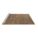 Sideview of Machine Washable Oriental Brown Industrial Rug, wshurb2655brn