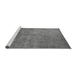 Sideview of Machine Washable Oriental Gray Industrial Rug, wshurb2655gry