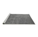 Sideview of Machine Washable Oriental Gray Industrial Rug, wshurb2655gry