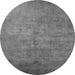 Round Oriental Gray Industrial Rug, urb2655gry