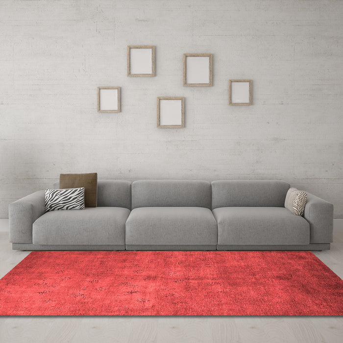 Industrial Red Washable Rugs
