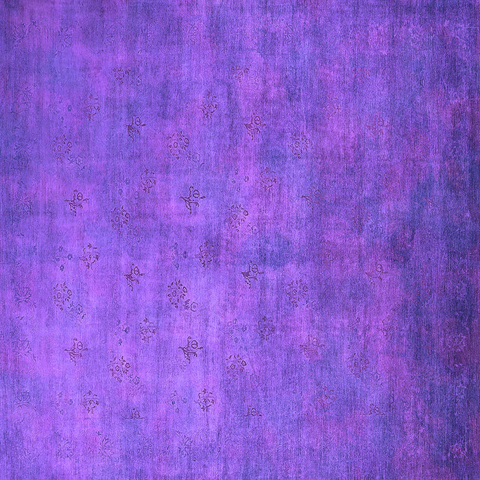 Square Machine Washable Oriental Purple Industrial Area Rugs, wshurb2655pur