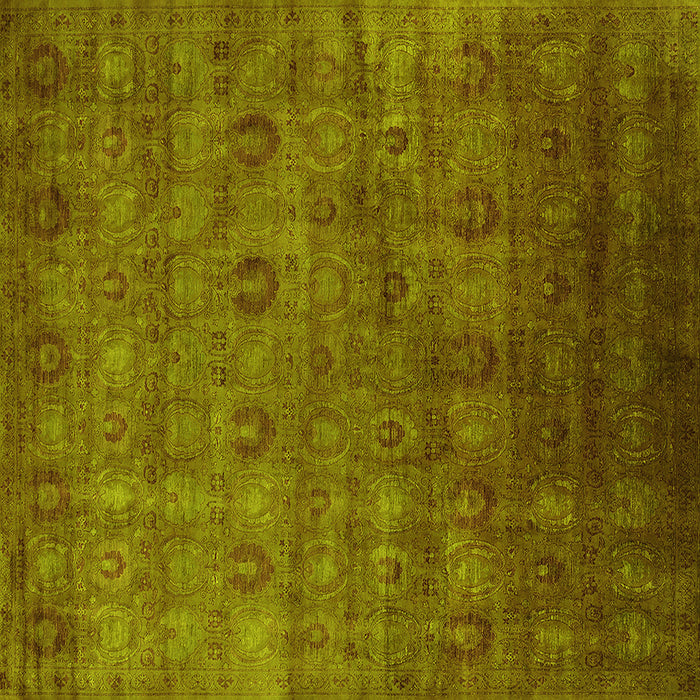 Square Oriental Yellow Industrial Rug, urb2656yw
