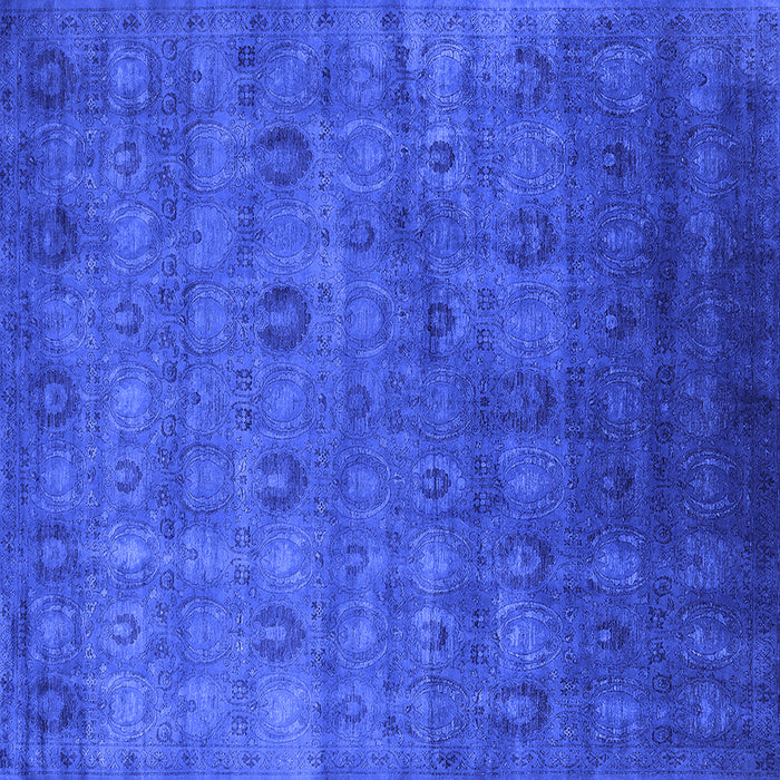 Square Oriental Blue Industrial Rug, urb2656blu