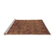 Sideview of Machine Washable Oriental Orange Industrial Area Rugs, wshurb2656org