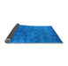 Sideview of Oriental Light Blue Industrial Rug, urb2656lblu