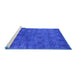 Sideview of Machine Washable Oriental Blue Industrial Rug, wshurb2656blu