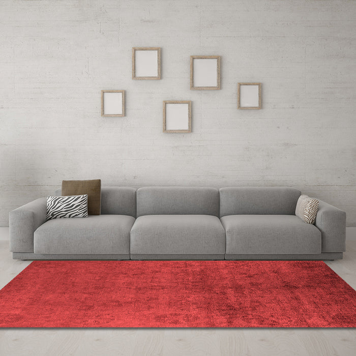 Industrial Red Washable Rugs