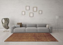 Machine Washable Oriental Orange Industrial Area Rugs in a Living Room, wshurb2657org