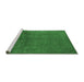 Sideview of Machine Washable Oriental Emerald Green Industrial Area Rugs, wshurb2657emgrn