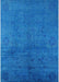 Mid-Century Modern Neon Blue Oriental Rug, urb2657