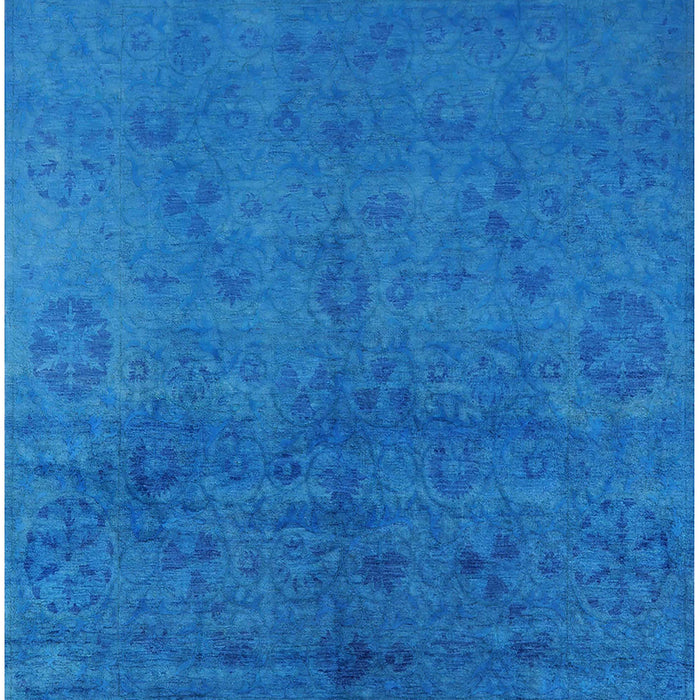 Mid-Century Modern Neon Blue Oriental Rug, urb2657