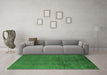 Machine Washable Oriental Emerald Green Industrial Area Rugs in a Living Room,, wshurb2657emgrn