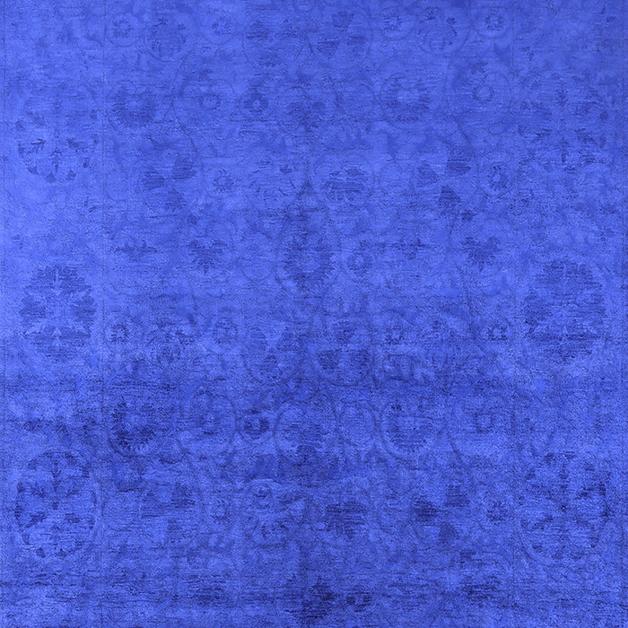 Machine Washable Oriental Blue Industrial Rug, wshurb2657blu