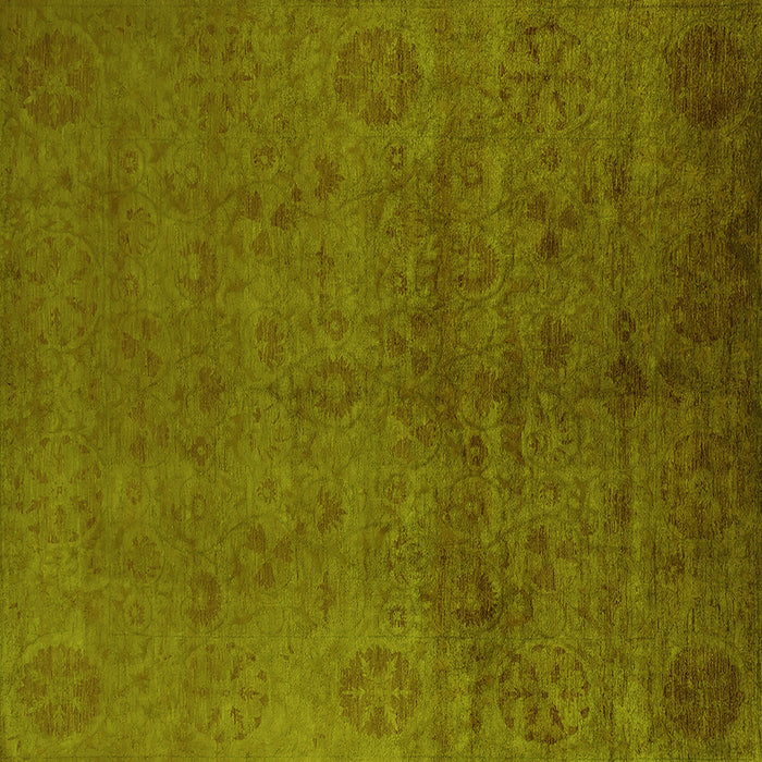 Square Oriental Yellow Industrial Rug, urb2657yw