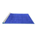 Sideview of Machine Washable Oriental Blue Industrial Rug, wshurb2657blu