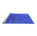 Sideview of Machine Washable Oriental Blue Industrial Rug, wshurb2658blu