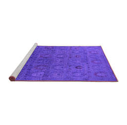 Sideview of Machine Washable Oriental Pink Industrial Rug, wshurb2658pnk