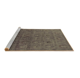 Sideview of Machine Washable Oriental Brown Industrial Rug, wshurb2658brn