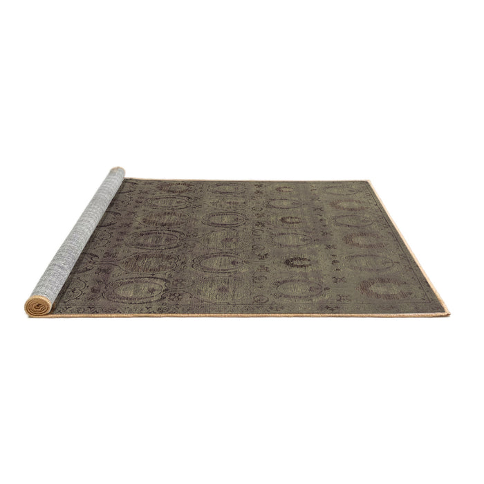 Sideview of Machine Washable Oriental Brown Industrial Rug, wshurb2658brn