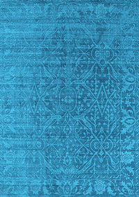 Oriental Light Blue Industrial Rug, urb2659lblu