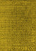 Machine Washable Oriental Yellow Industrial Rug, wshurb2659yw