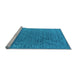 Sideview of Machine Washable Oriental Light Blue Industrial Rug, wshurb2659lblu