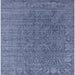 Square Mid-Century Modern Azure Blue Oriental Rug, urb2659