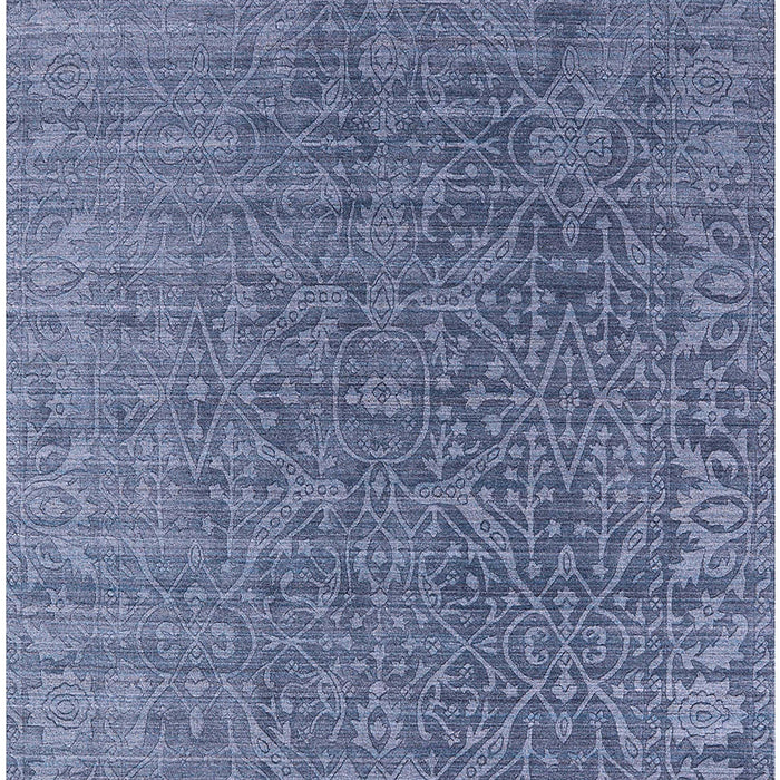 Mid-Century Modern Azure Blue Oriental Rug, urb2659