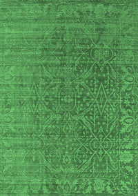 Oriental Emerald Green Industrial Rug, urb2659emgrn