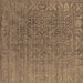 Square Oriental Brown Industrial Rug, urb2659brn