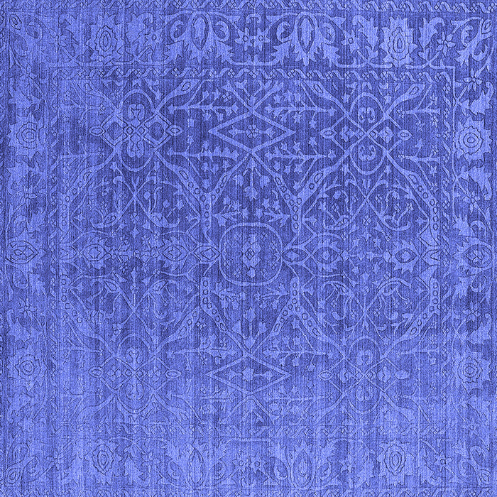 Square Oriental Blue Industrial Rug, urb2659blu
