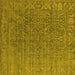 Square Oriental Yellow Industrial Rug, urb2659yw