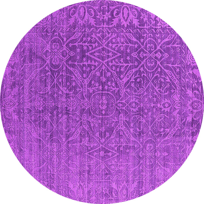 Round Oriental Pink Industrial Rug, urb2659pnk
