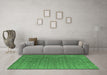 Machine Washable Oriental Emerald Green Industrial Area Rugs in a Living Room,, wshurb2659emgrn